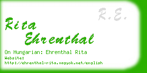 rita ehrenthal business card